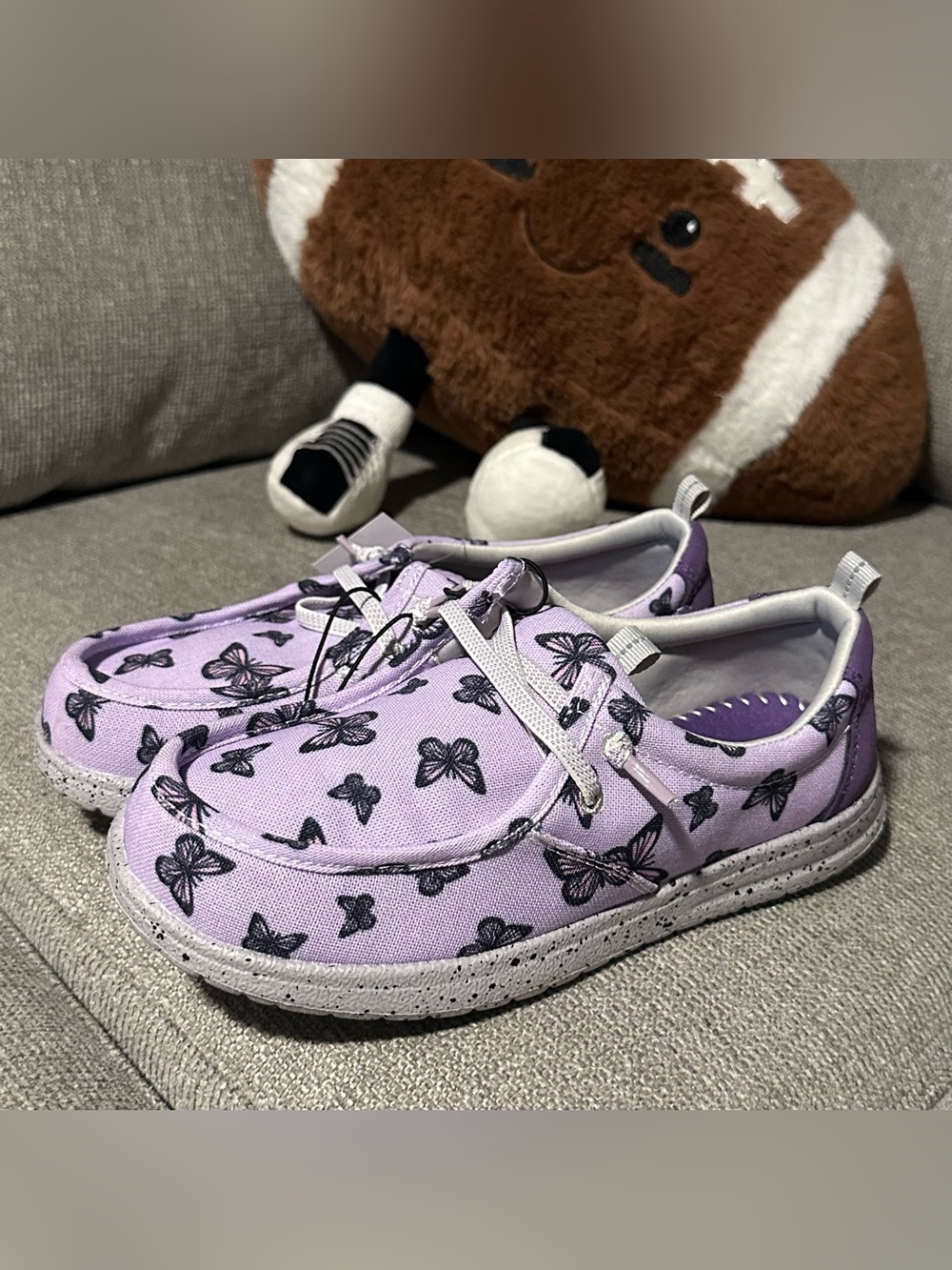 Eddie Bauer Kids Lavender Butterfly Slip-On Sneakers